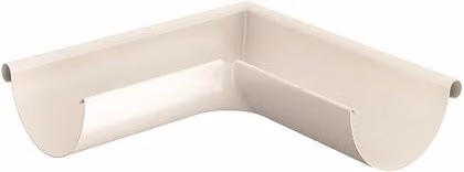 Lindab Half Round Steel Gutter External Angle 90, 125mm, Antique White