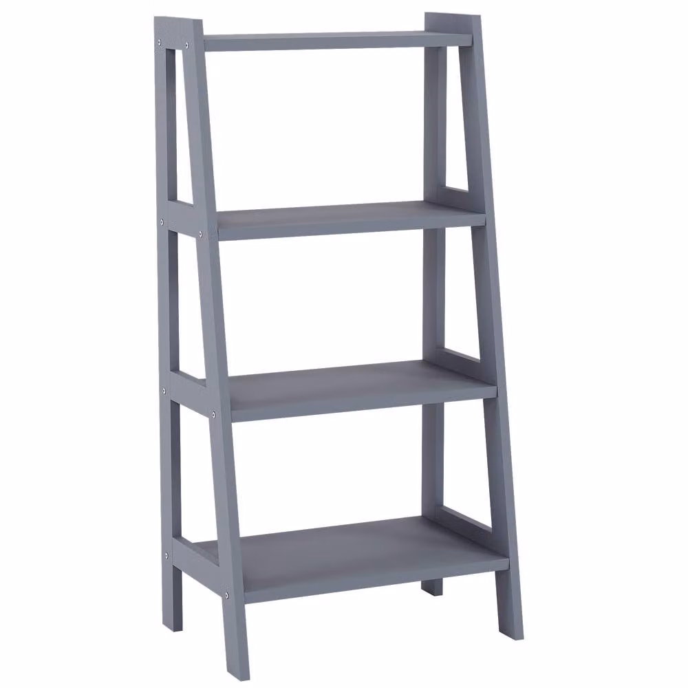HD Designs Freestanding 4 Tier Step Ladder Bathroom Storage Unit in Grey – 4