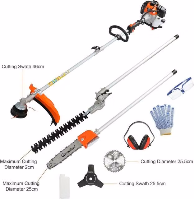 Groundlevel Petrol Garden Strimmer in Orange – 1