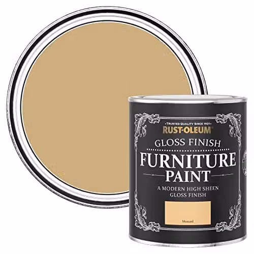 Rust-Oleum Yellow Gloss Water-Based Wood Paint, 0.75 l – 1