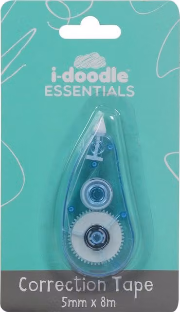 idoodle Essentials Blue Correction Roller Tape