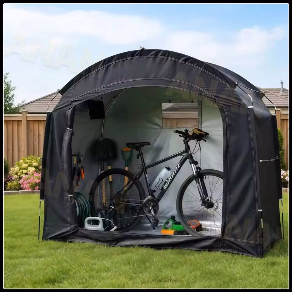 KORVIXA Waterproof Bicycle Storage Tent Garden Bike Shelter Cover, Black – 4