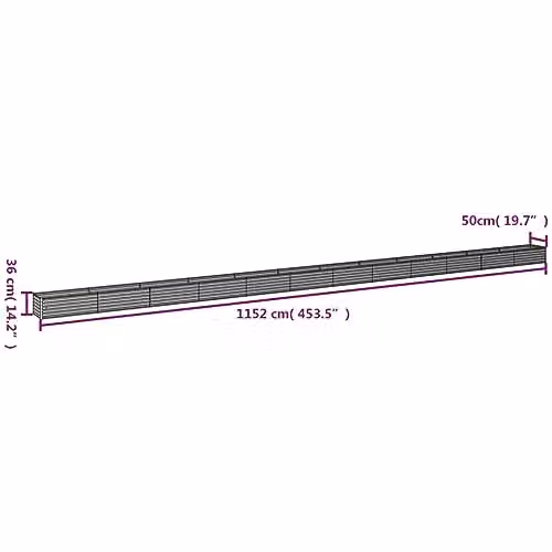 vidaXL Brown Garden Raised Bed W: 1152 cm, D: 50 cm, H: 36 cm – 3