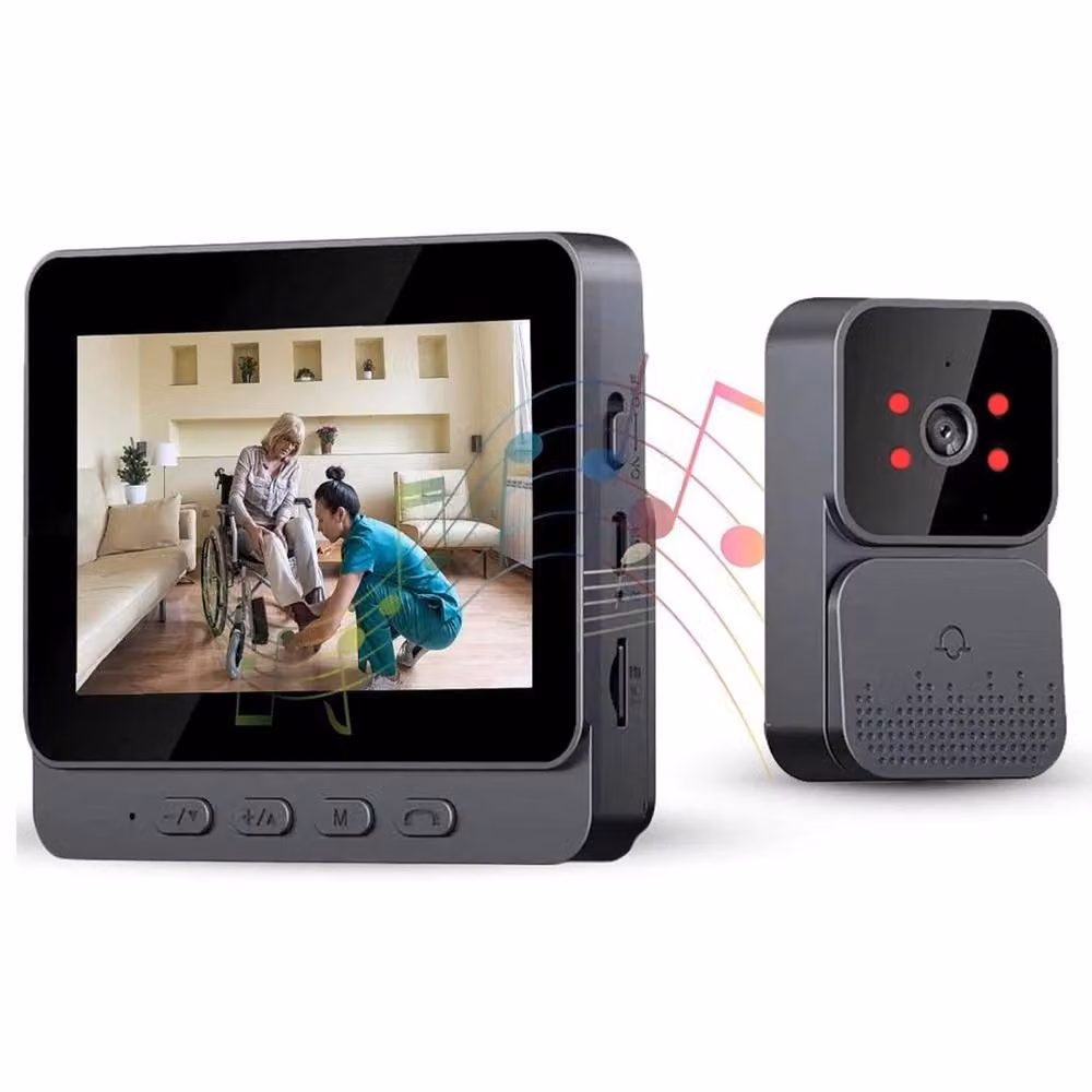 SPETLEK Wireless Video Doorbell with Smart Phone Camera in Black – 2