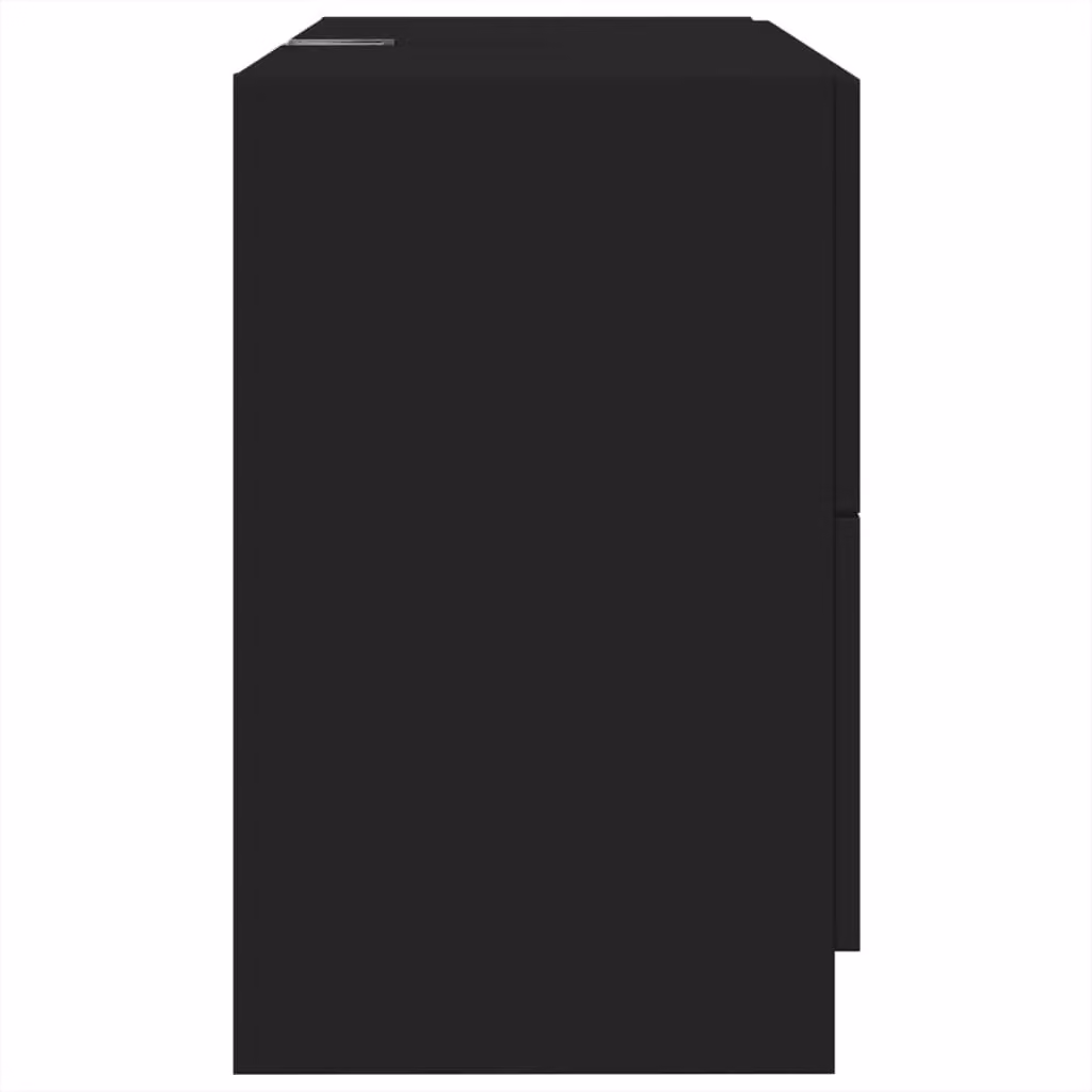 Berkfield Home Sink Cabinet in Black Matt MDF, W/D/H: 78 x 37 x 59 cm – 3