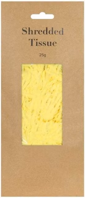 KDMD Yellow Shredded Tissue Paper 25g, 10 Pack – 1