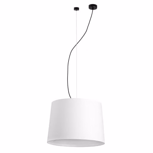 Netlighting Conga Cylindrical Fabric Pendant Light in Black or White with E27 Socket