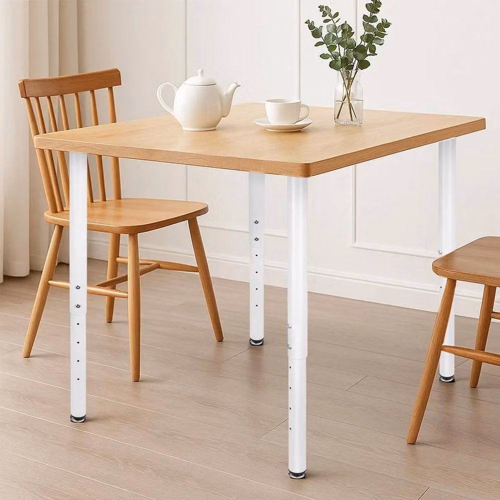KORVIXA White Adjustable Metal Breakfast Bar Table Legs – 2