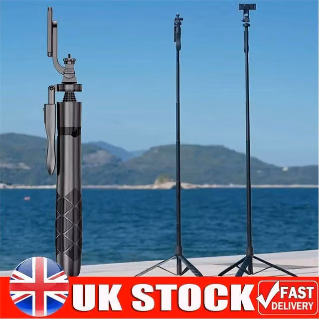 Nordara Selfie Stick Tripod Stand with Bluetooth Wireless Remote, Black – 1