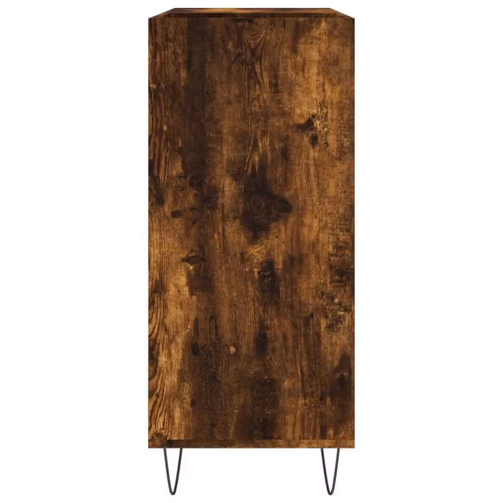 Berkfield Home Industrial Record Cabinet in Smoked Oak Brown, W/D/H: 84.5 x 38 x 89 cm – 4