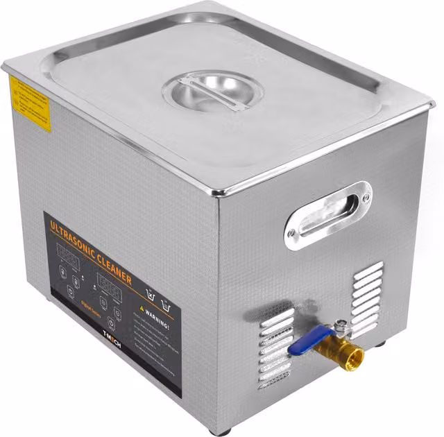 T-Mech Silver Stainless Steel Ultrasonic Cleaner 10l