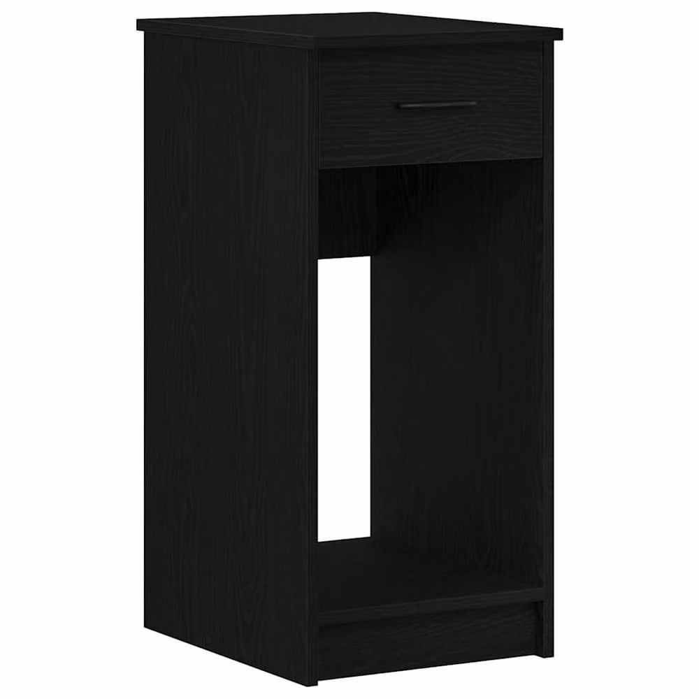 Berkfield Home Durable Computer Tower Stand with Drawer, Black, W/D/H: 35 x 45 x 77 cm – 1