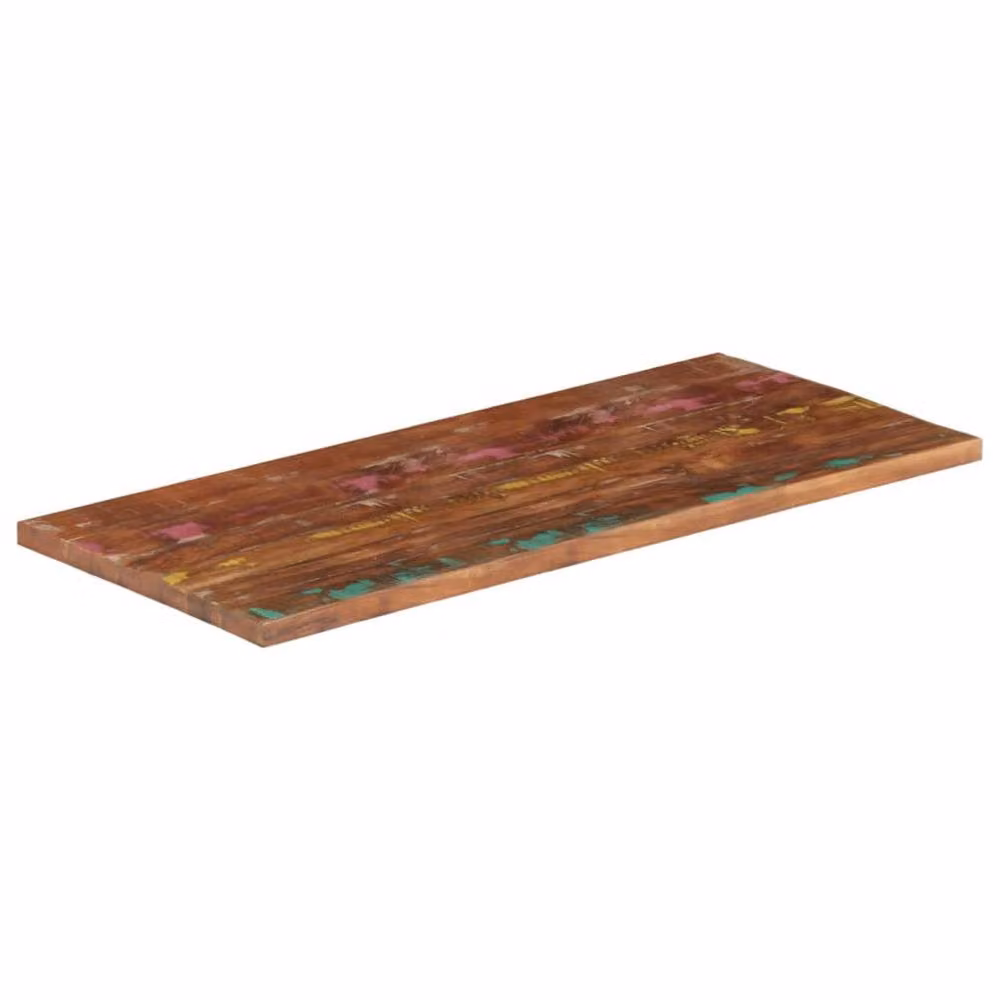 Berkfield Home Rectangular Reclaimed Solid Wood Table Top, Brown, W: 110 cm, D: 70 cm, H: 2.5 cm – 2