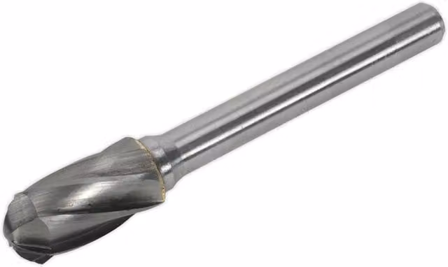 Loops Carbide Rotary Burr Bit, 10mm Cylindrical Ball Nose, Silver and Multicolour