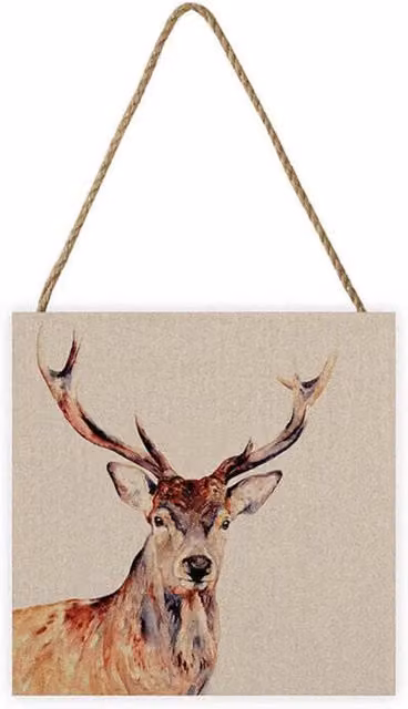 Jane Bannon Montgomery Animal Wooden Hanging Plaque in Beige