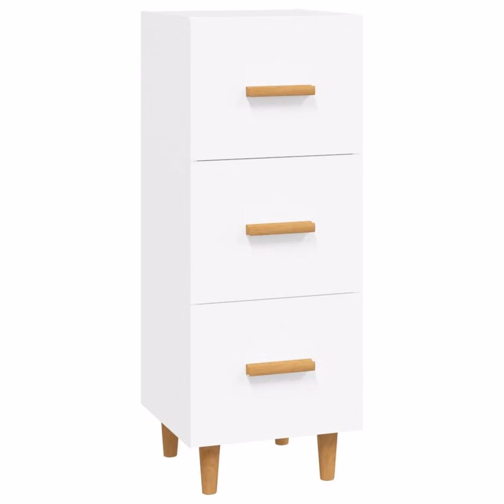 Berkfield Home White Engineered Wood Sideboard W/D/H: 34.5 x 34 x 90 cm – 2