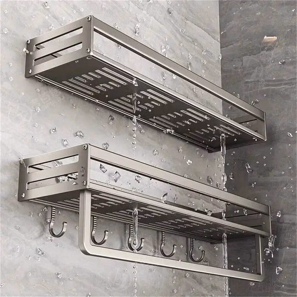 Nordara 50 Wall Mounted Kitchen Hook Rack in Silver, Width: 100 cm – 2