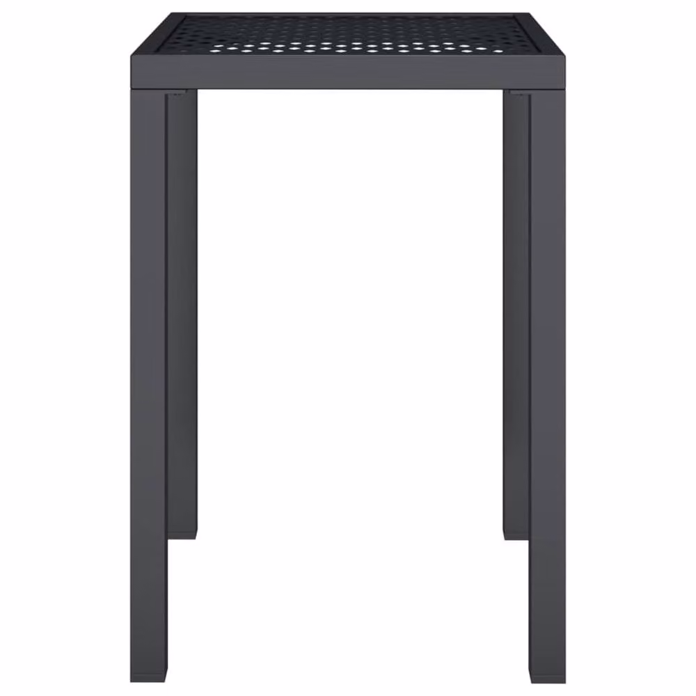 Berkfield Home Anthracite Garden Table in Black Powder Coated Steel, W/D/H: 50 x 50 x 72 cm – 3