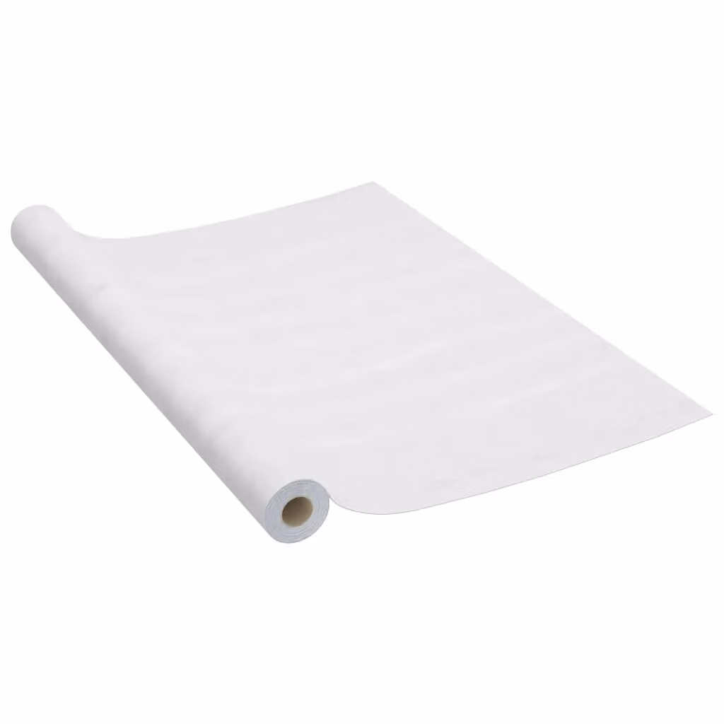 Berkfield Home Self-adhesive White Wood Furniture Film, W: 500 cm, H: 90 cm – 1
