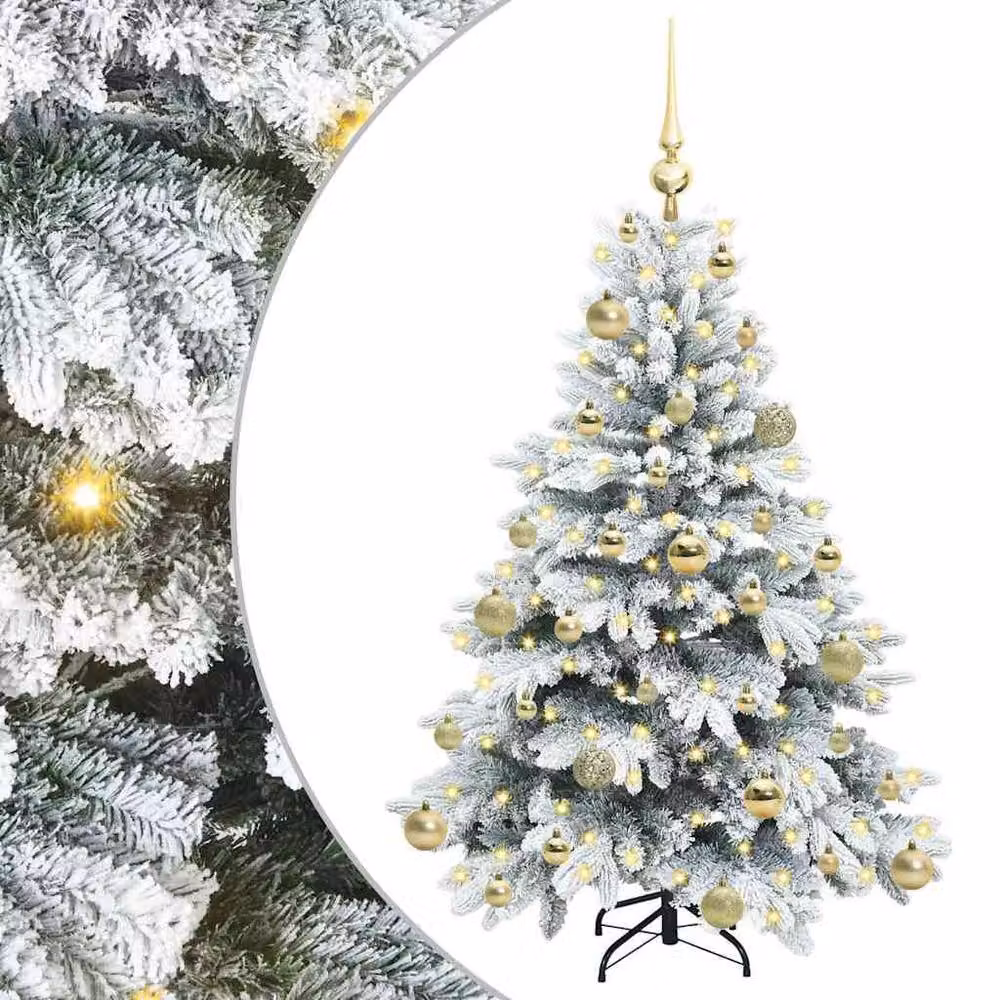 Berkfield Home Artificial Green Christmas Tree with 150 Warm White LEDs, Height: 120 cm – 2