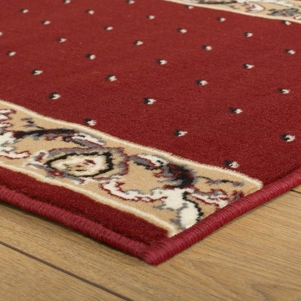 runrug Pin Dot Hallway Carpet Runner Rug in Red, W/D/H: 70 x 180 cm – 4
