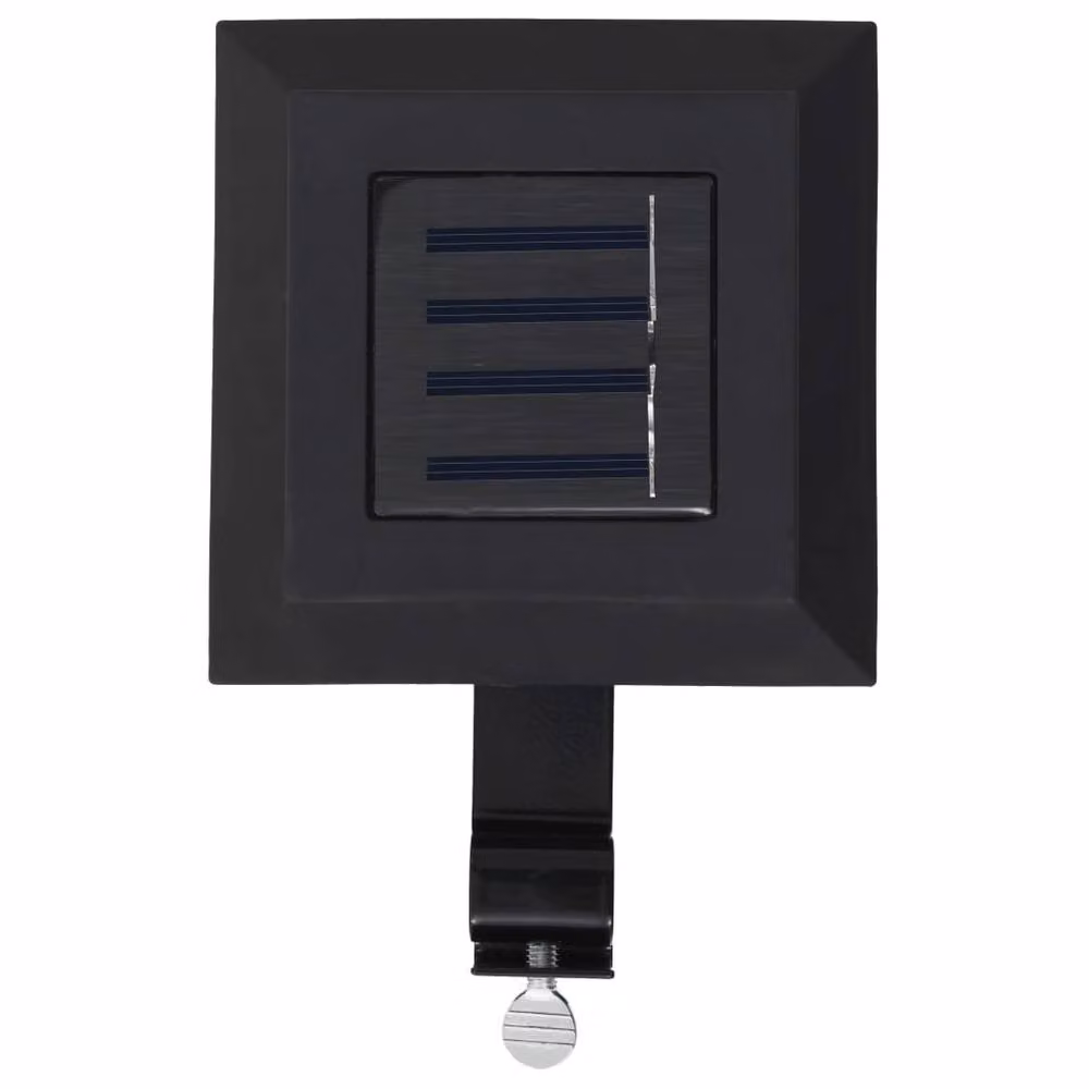 Berkfield Home Set of 12 Black Square Solar LED Outdoor Garden Lamps with Dusk Sensor, W/D/H: 12 x 12 x 12 cm – 4