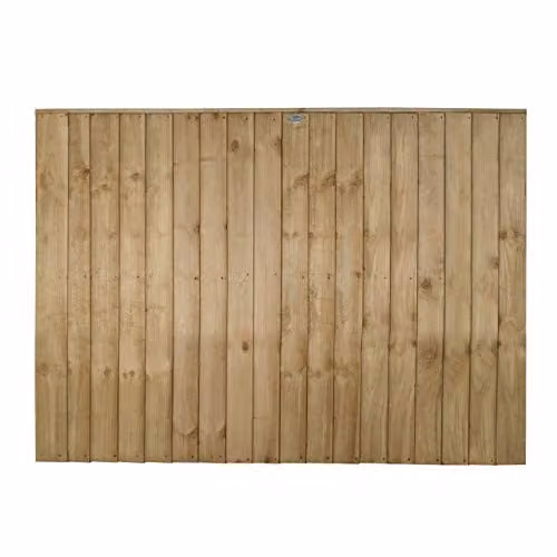 Forest Garden Pressure Treated Brown Vertical Board Wood Fence Panel, Pack of 5, W/H: 182.8 x 121.8 cm – 2