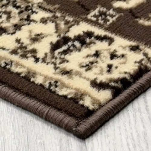 runrug Soft and Luxurious Brown Hallway Runner Rug, Stain-Resistant Woven Carpet for Hall and Kitchen, W/D/H: 210 x 60 x 0.9 cm – 4