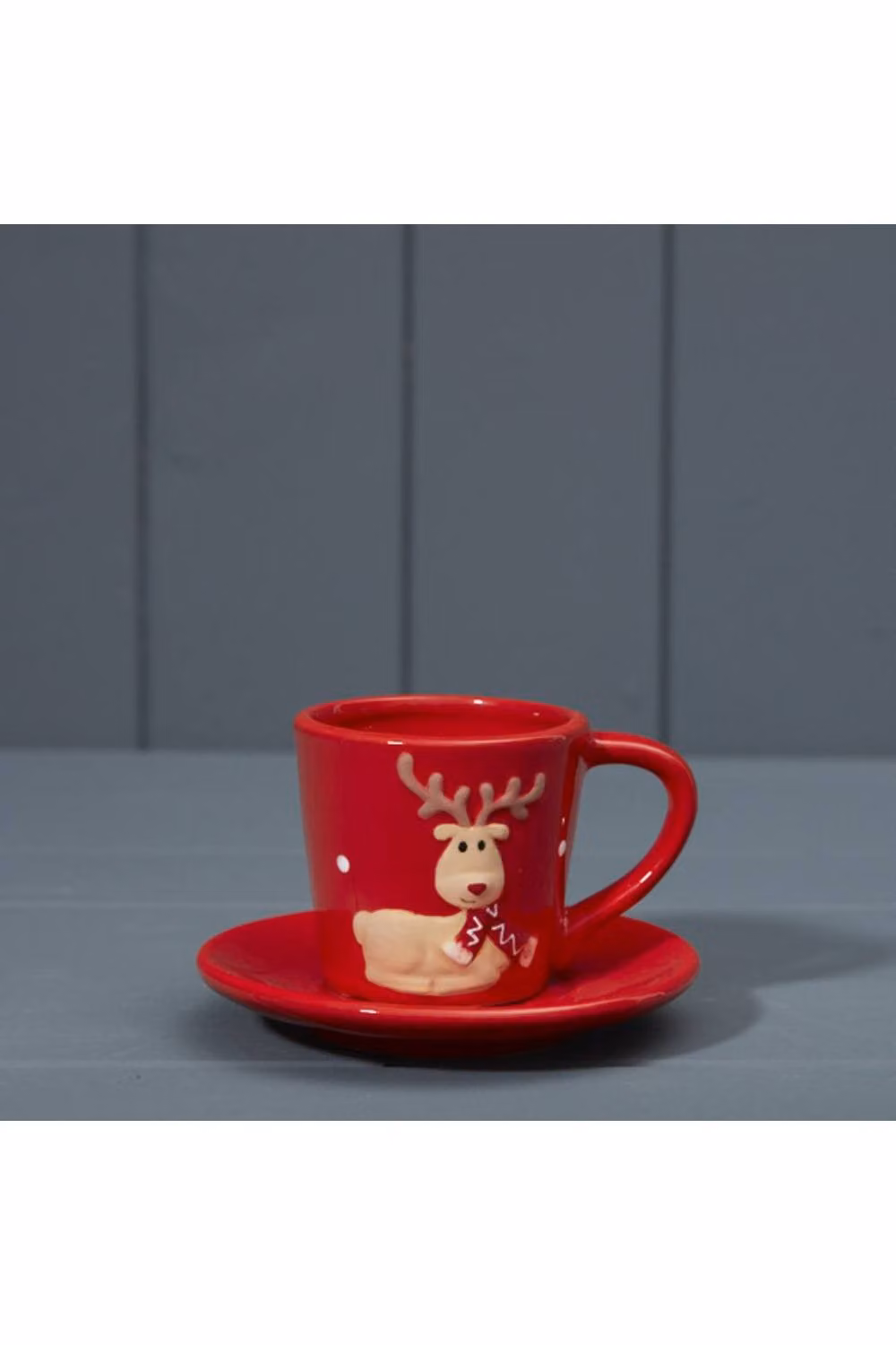 KDMD Red Ceramic Tea Cup with Saucer – 2