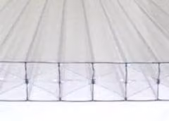 Storm Polycarbonate Multiwall Sheet, Transparent, W: 1200 mm, H: 2.4 m, Thickness: 25 mm