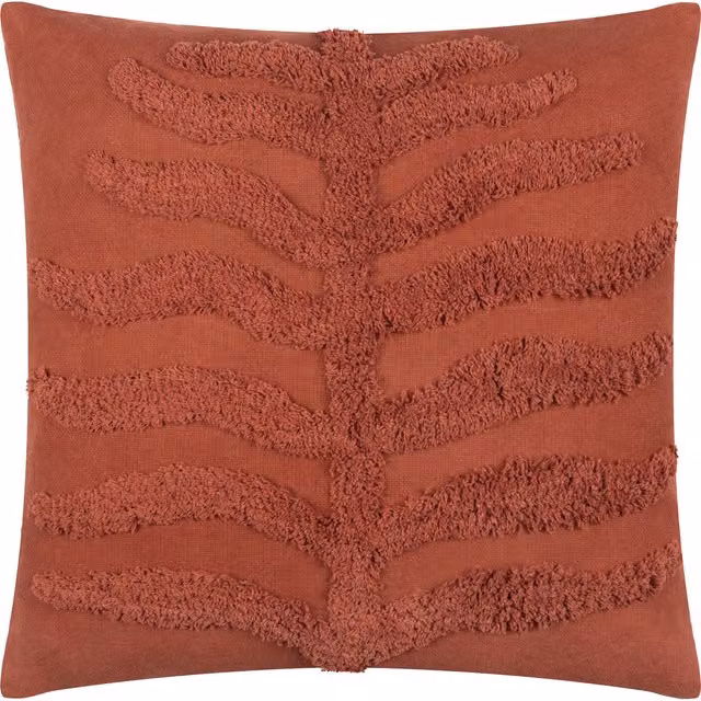 Make It A Home Red Floral Cotton Square Boho Cushion