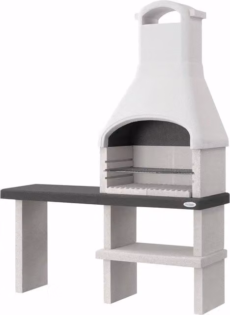Palazzetti Orlando Masonry BBQ Grill in White and Grey