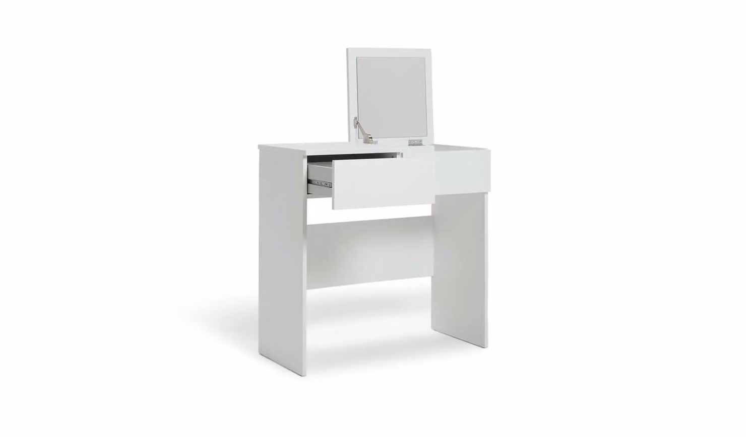 Malibu 1 Drawer Dressing Table and Mirror in White