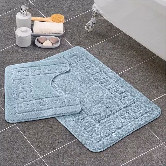 Gaveno Cavailia Greek Bath Mat in Aqua Blue and Turquoise