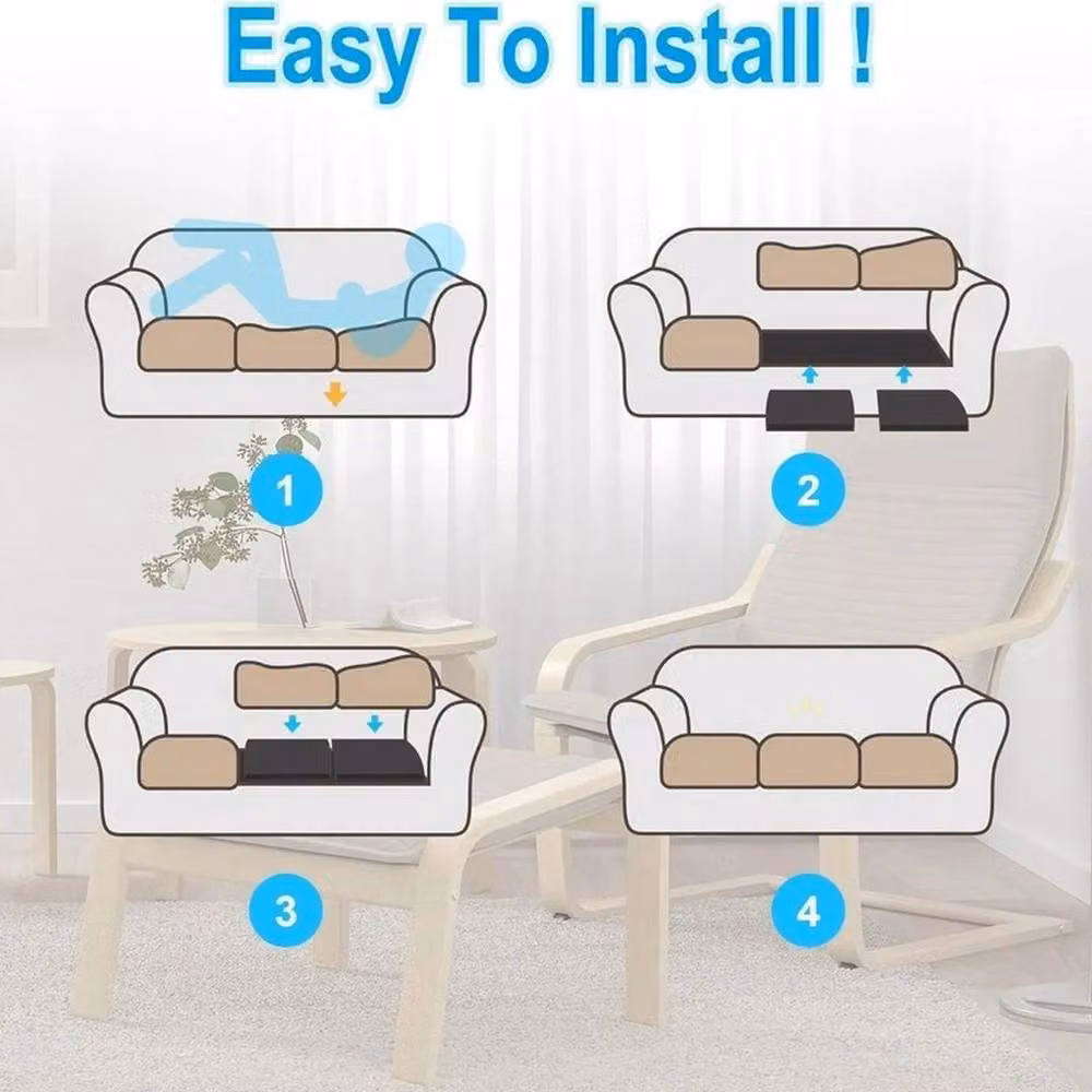 FLAVORA Sofa Cushion Support for Sagging Seats, Black, W: 190 cm, D: 100 cm – 5