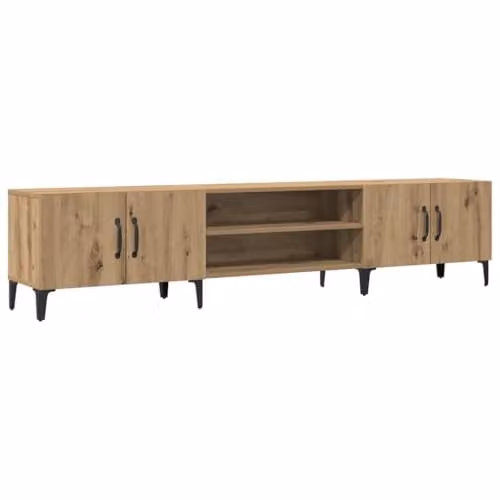 vidaXL Modern TV Cabinet in Artisan Oak and Brown, W/D/H: 180 x 31.5 x 40 cm – 1