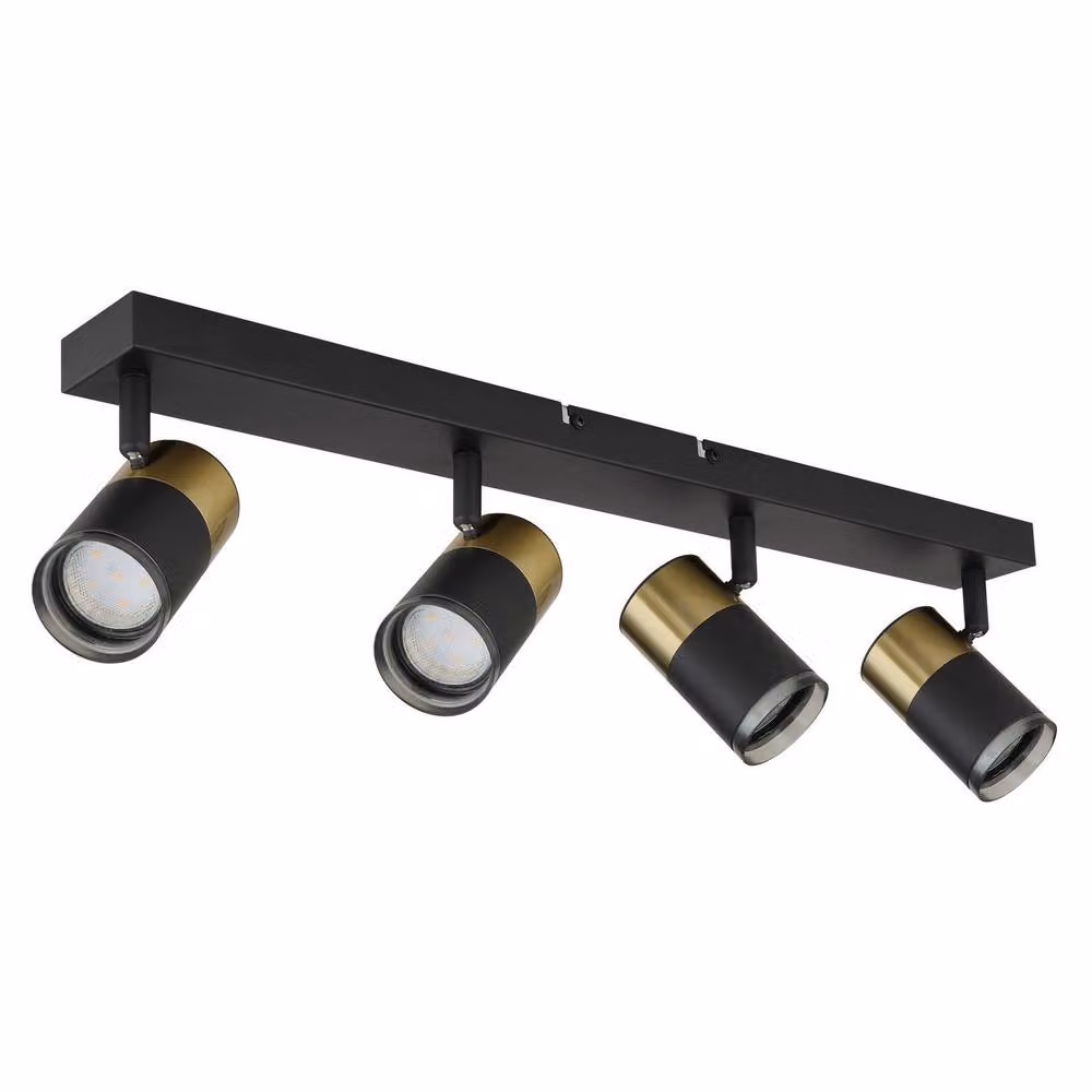 Netlighting Brisbon Modern Ceiling Spotlight Bar in Matt Black with 4x GU10 Sockets – 2