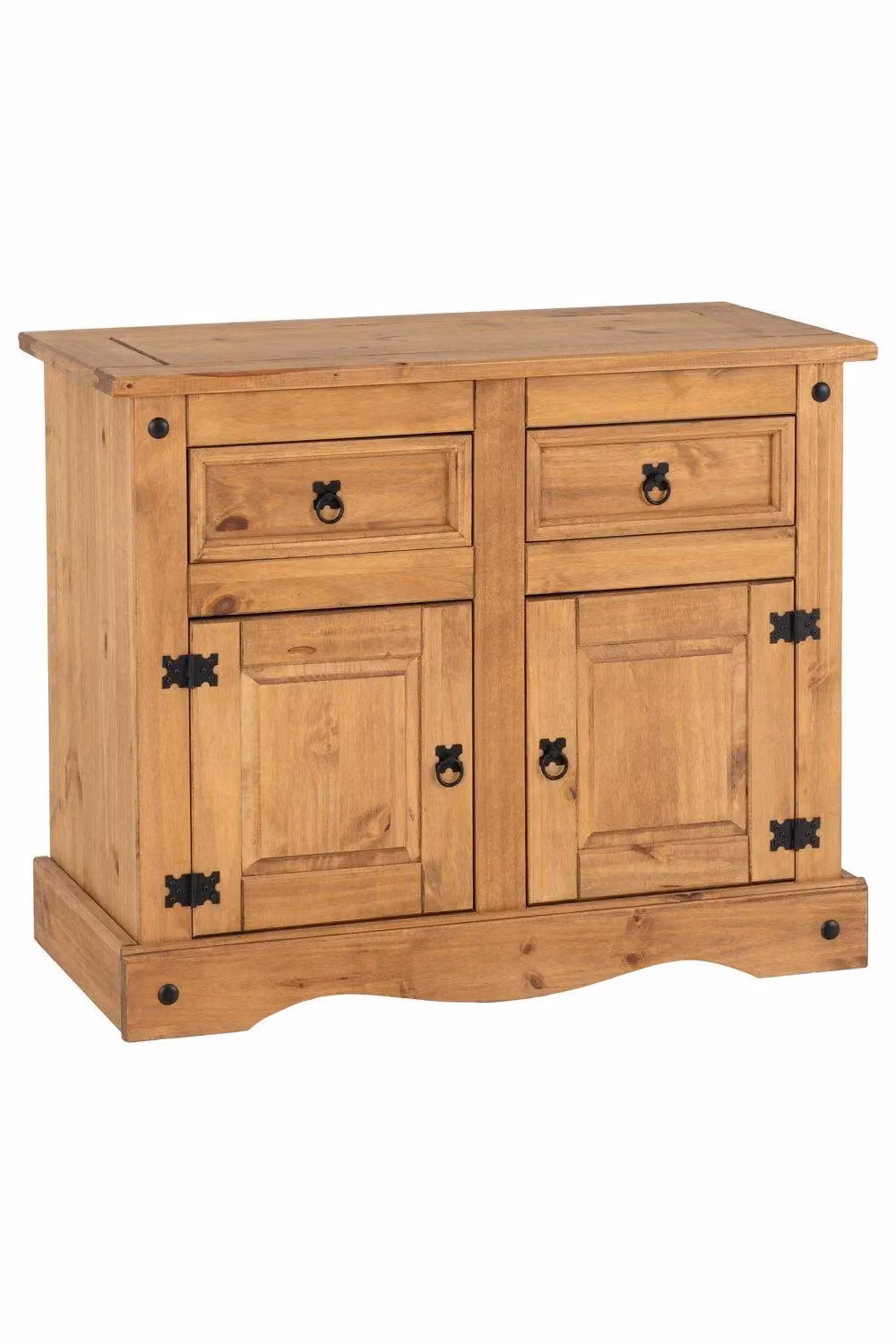 Seconique Corona 2 Door 2 Drawer Sideboard in Waxed Pine – 2