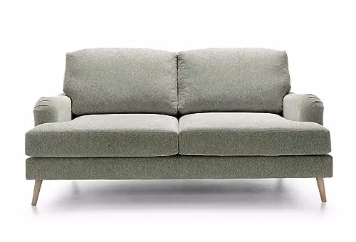 Abakus Direct Harper 3 Seater Sofa in Green Chenille Fabric