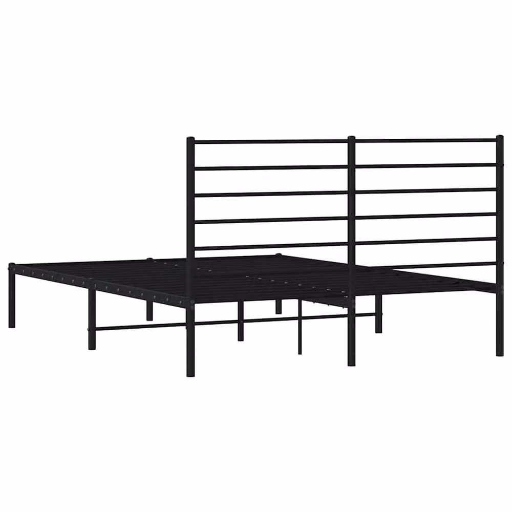 Berkfield Home Metal Bed Frame with Headboard in Black, W/D/H: 160 x 200 x 90 cm – 3