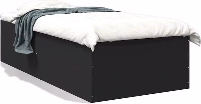 Berkfield Home Modern Bed Frame in Black, W/D/H: 90 x 200 cm – 1