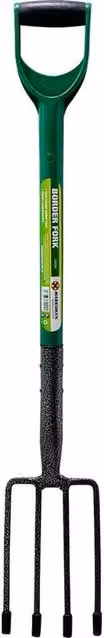 BARGAINS-GALORE Heavy Duty Carbon Steel Garden Border Digging Fork with Multicolour Handle