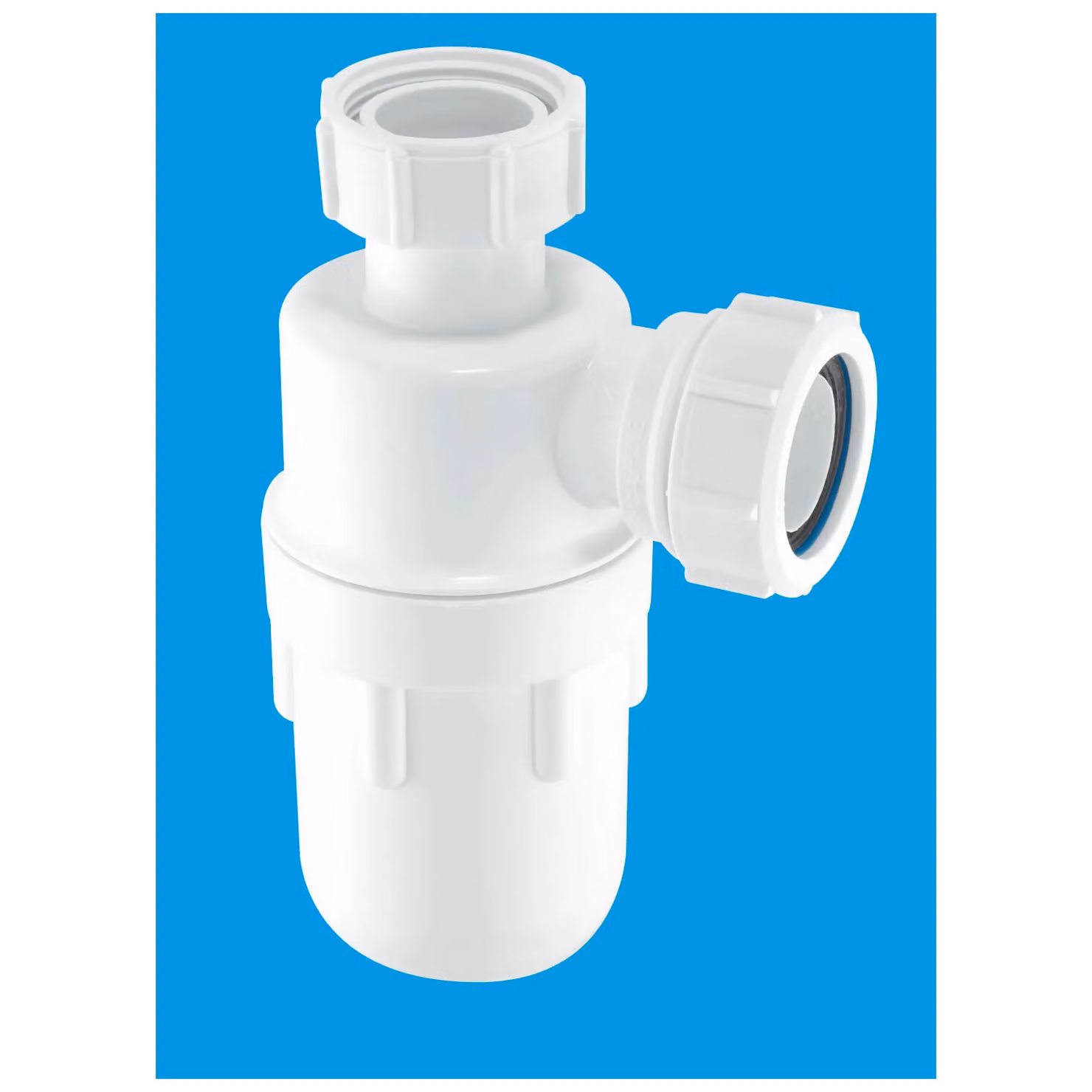 McAlpine C10 75mm White Plastic Bottle Trap with 1.5 inch Multifit Outlet – 2