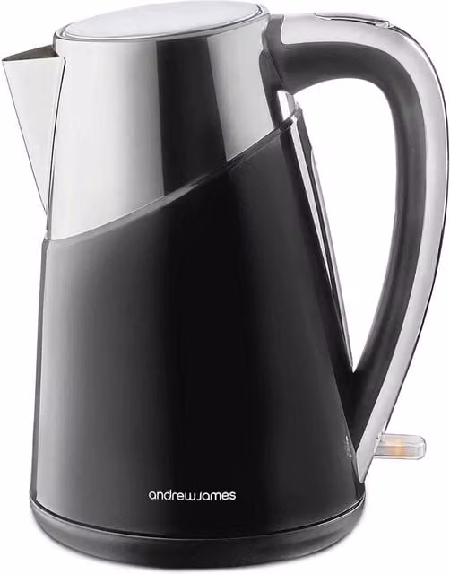 Andrew James Apollo Stainless Steel Kettle, 1.7 l, Black