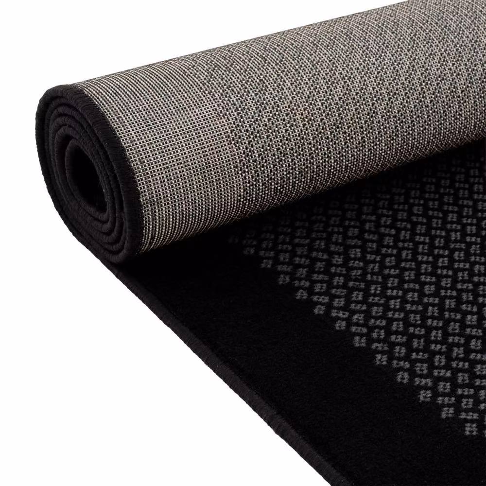 Kukoon Black Custom Hallway Runner Rug, Modern and Hard-wearing, W: 70 cm, L: 366 cm – 4