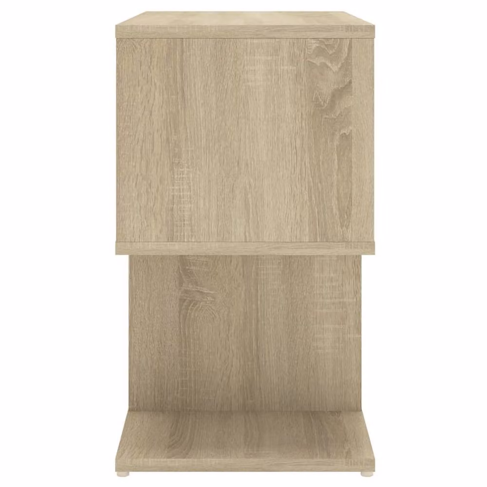 Berkfield Home Set of 2 Sonoma Oak Bedside Cabinets in Light Brown, W/D/H: 50 x 30 x 51.5 cm – 4