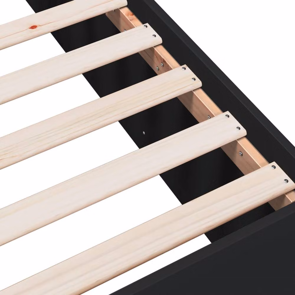 Berkfield Home Modern Bed Frame in Black, W/D/H: 150 x 200 cm – 4