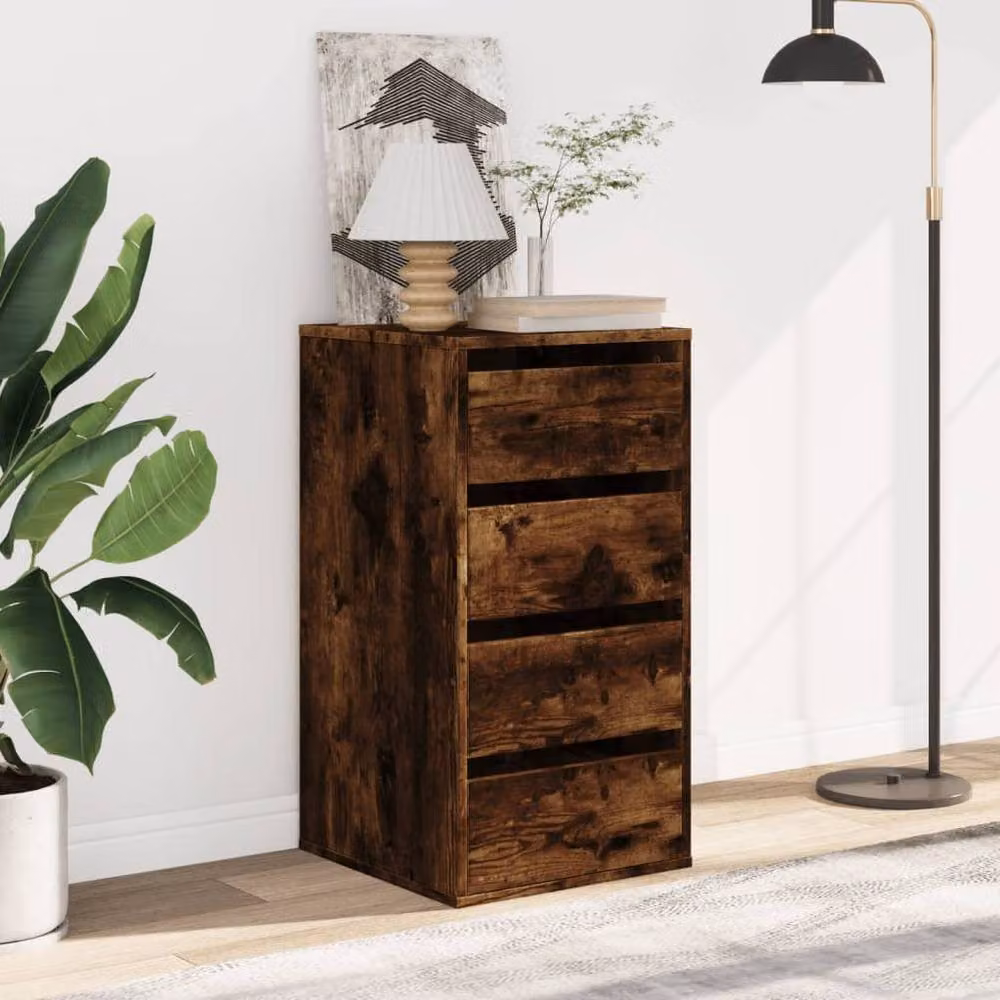 Berkfield Home Corner Chest of Drawers in Smoked Oak Brown, W/D/H: 40 x 41 x 76 cm – 3