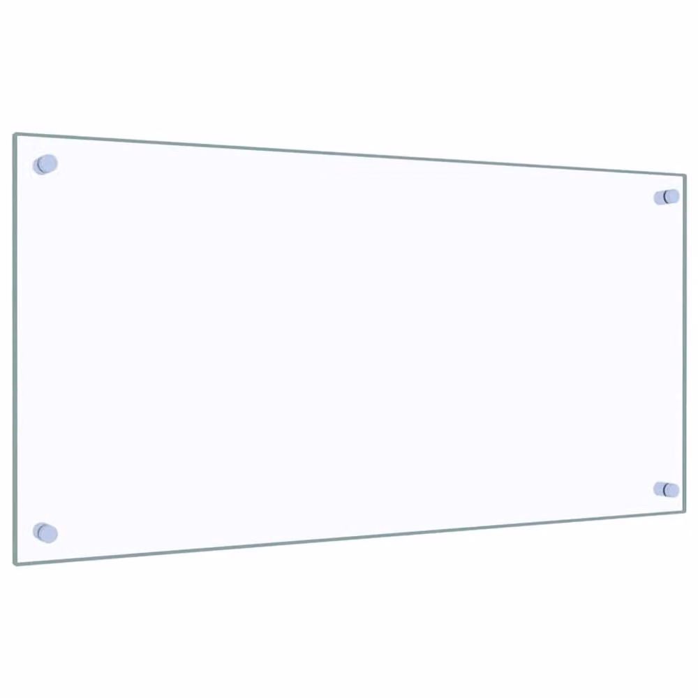 Berkfield Home Transparent Tempered Glass Kitchen Backsplash, W: 80 cm, H: 40 cm – 2