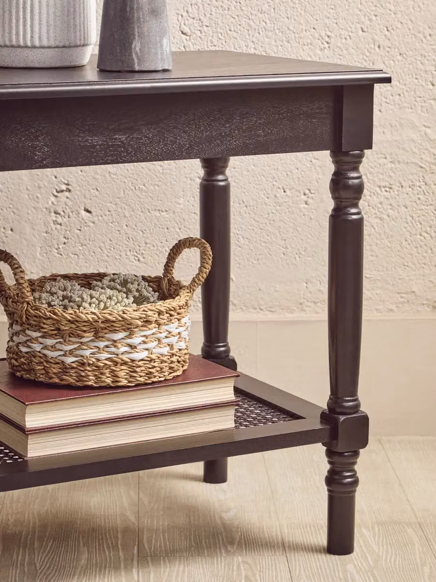 Orsina Heritage Black Wood Side Table W/D/H: 60 x 40 x 60 cm – 2